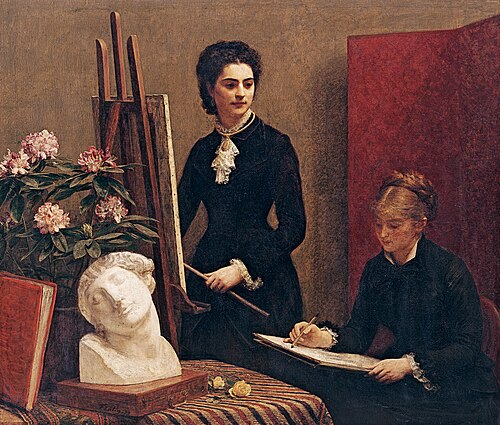 La leçon de dessin dans l'atelier, 1879, Henri Fantin-Latour