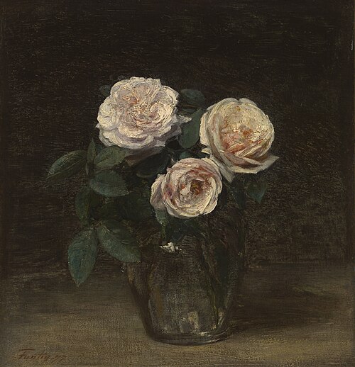 Still Life with Rose, 1877, Henri Fantin-Latour