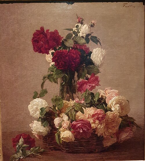 Cesto de Rosas, 1891, Henri Fantin-Latour