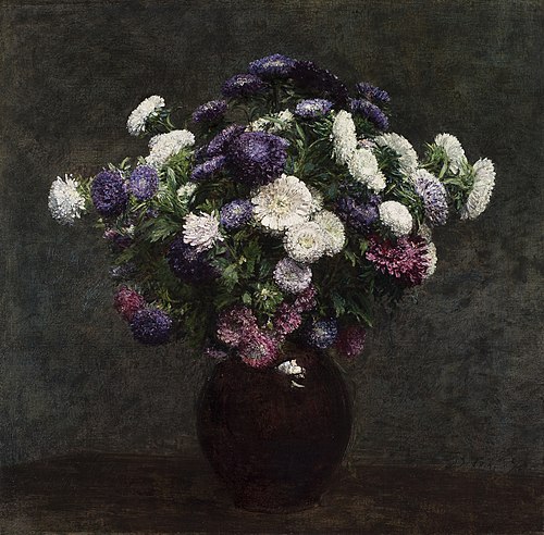 Asters in a Vase, 1875, Henri Fantin-Latour