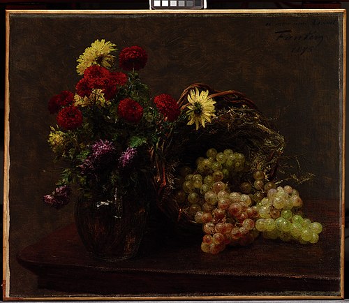 Flowers and Grapes, 1875, Henri Fantin-Latour