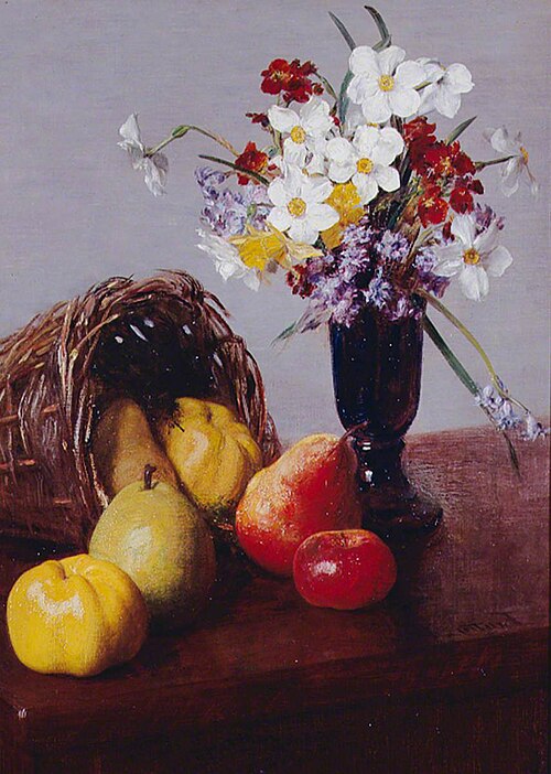 Fruit and Flowers, 1866, Henri Fantin-Latour