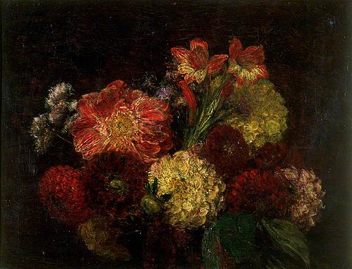 Dahlias, 1877, Henri Fantin-Latour