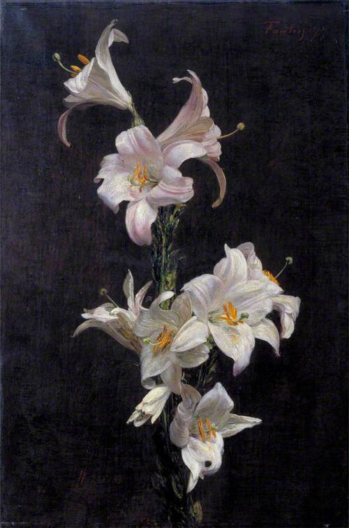White Lilies, 1877, Henri Fantin-Latour