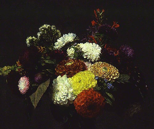 Dahlias, 1873, Henri Fantin-Latour