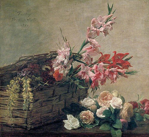 Gladioli and Roses, 1880, Henri Fantin-Latour