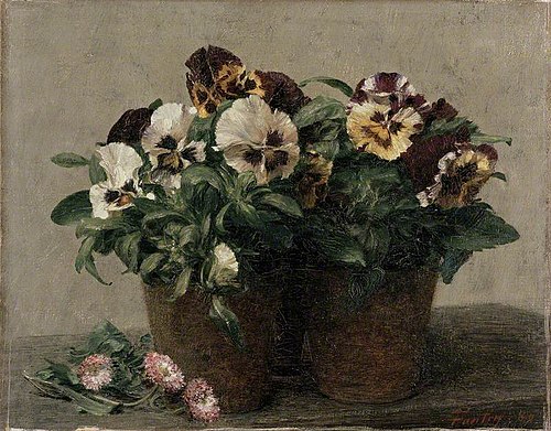 Still Life: Pansies and Daisies, 1880, Henri Fantin-Latour