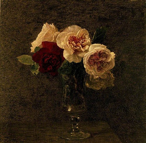 Still Life: Pink and red Roses, 1886, Henri Fantin-Latour
