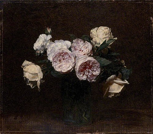 Still Life: Pink, white and yellow Roses, 1894, Henri Fantin-Latour