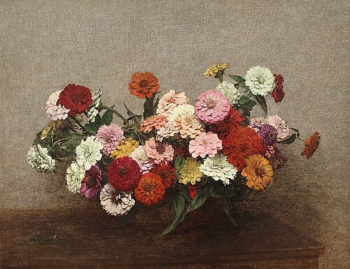 Zinnias, , Henri Fantin-Latour