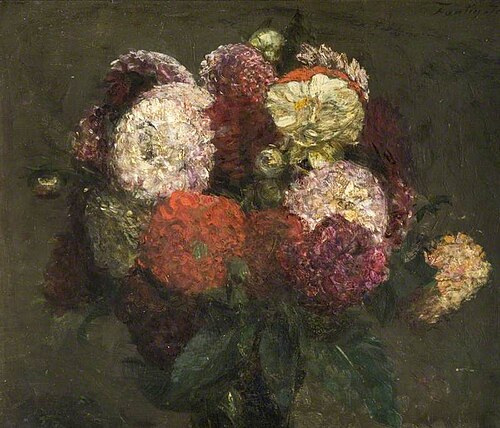 Bouquet de Dahlias, 1871, Henri Fantin-Latour