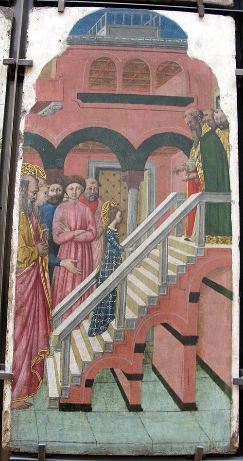 La Vierge montant les degrés du Temple, 1450, Giovanni Francesco da Rimini