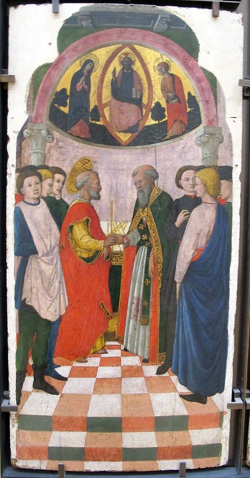 Saint Joseph et les prétendants, 1450, Giovanni Francesco da Rimini