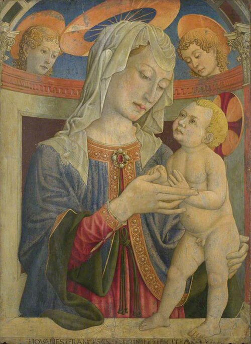 The Virgin and Child with Two Angels, 1461, Giovanni Francesco da Rimini
