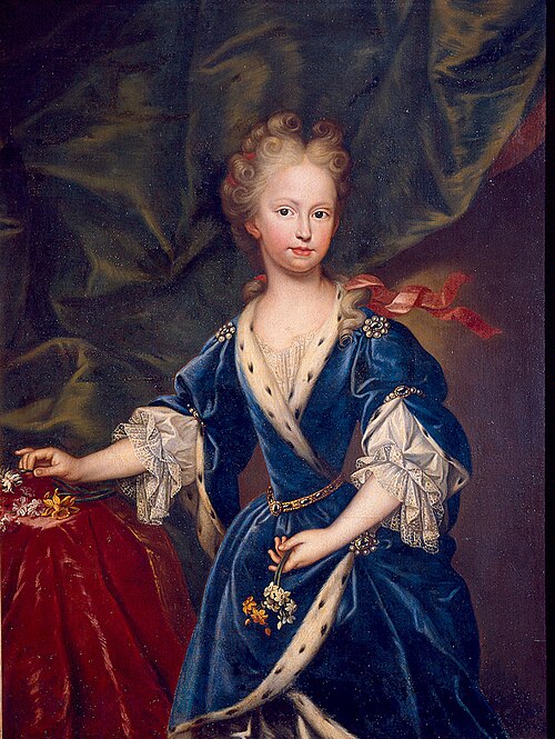 Porträt der Elisabeth Farnese (1692-1766) as an infant, 1706, Giovanni Maria delle Piane