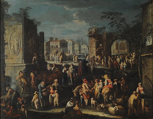 Ferias italianas. (Tit. Ant.: Costumbres genovesas del año 1652), , Giovanni Michele Graneri