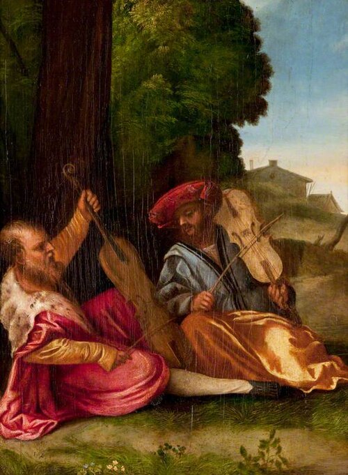 Musicians in a Landscape, 1516, Giovanni da Asola