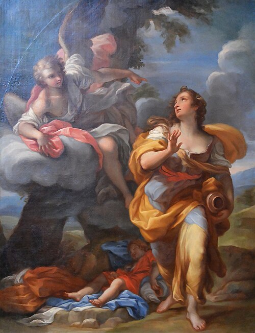 Agar et l'ange, 1705, Giuseppe Bartolomeo Chiari