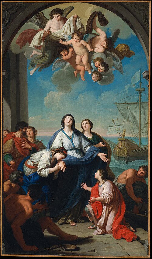 Le départ des saintes Paule et Eustochium pour la Terre Sainte, 1761, Giuseppe Bottani