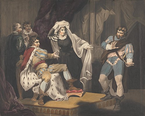 Theatrical Figures About a Throne, , Richard Westall
