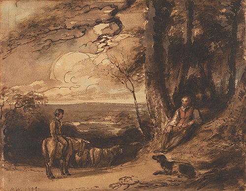 Conversation on a Country Road, 1799, Richard Westall