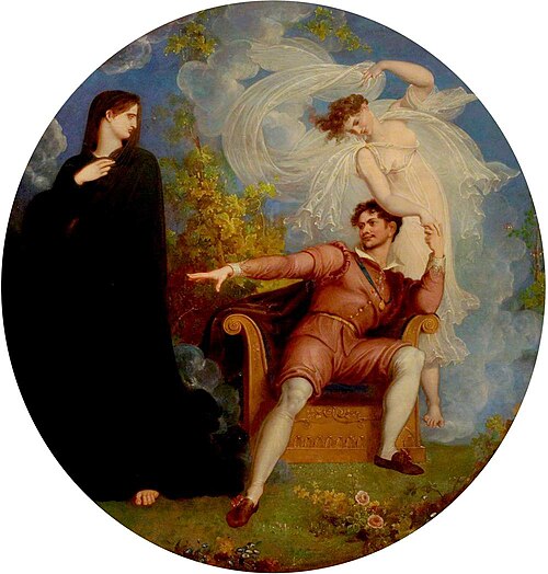 William Shakespeare between Tragedy and Comedy, 1825, Richard Westall