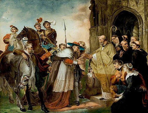 'Henry VIII', Act IV, Scene 2, Cardinal Wolsey Entering the Abbey of Leicester, , Richard Westall