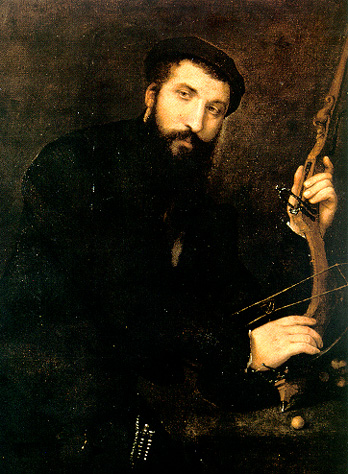 Portrait of a crossbowman (Mastro Battista di Rocca Contrada), 1551, Lorenzo Lotto