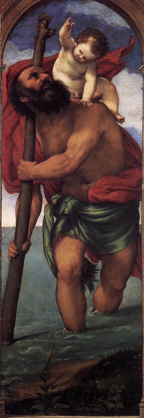 Saint Christopher, 1531, Lorenzo Lotto