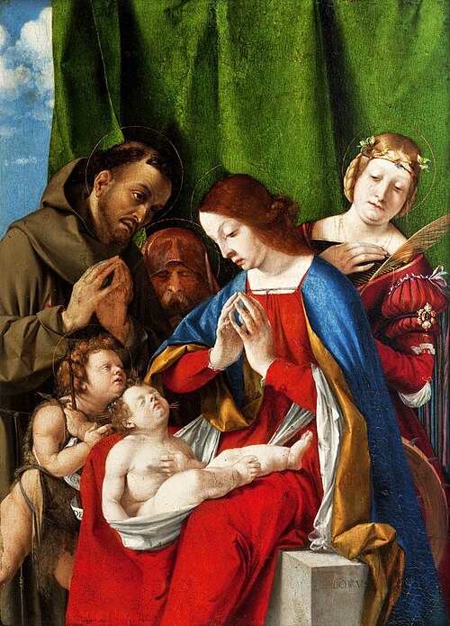 Adoration de l'Enfant, 1508, Lorenzo Lotto