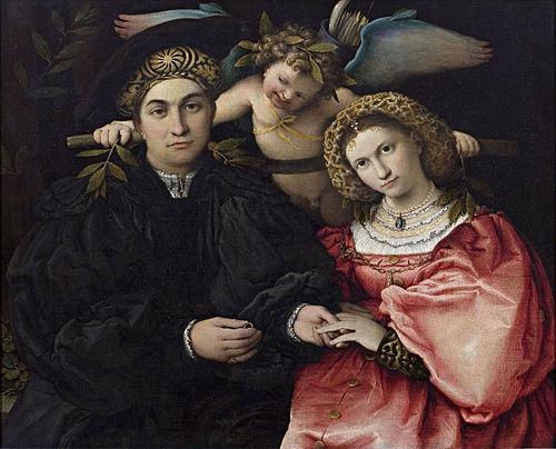 Marsilio Cassotti and His Bride Faustina, 1523, Lorenzo Lotto
