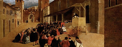 Homily of St. Dominic in Recanati, 1508, Lorenzo Lotto
