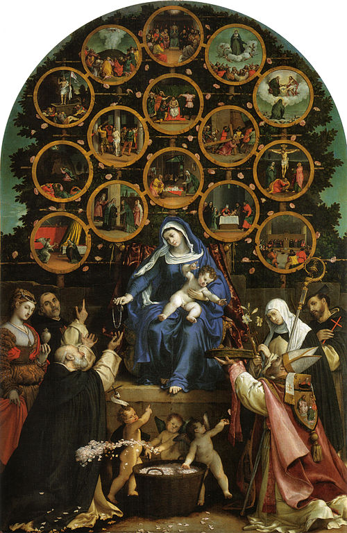 La Madone du rosaire, 1539, Lorenzo Lotto