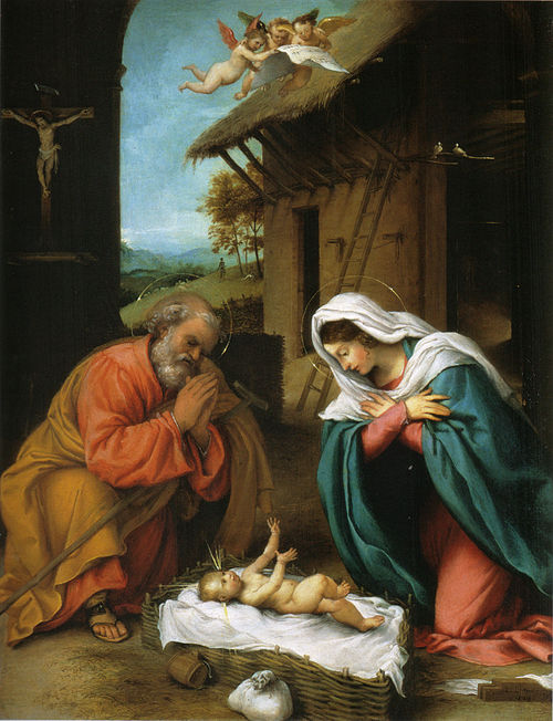 Nativity, 1523, Lorenzo Lotto