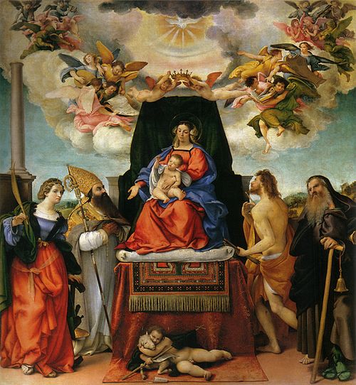 Madonna and Child with Saints, 1521, Lorenzo Lotto