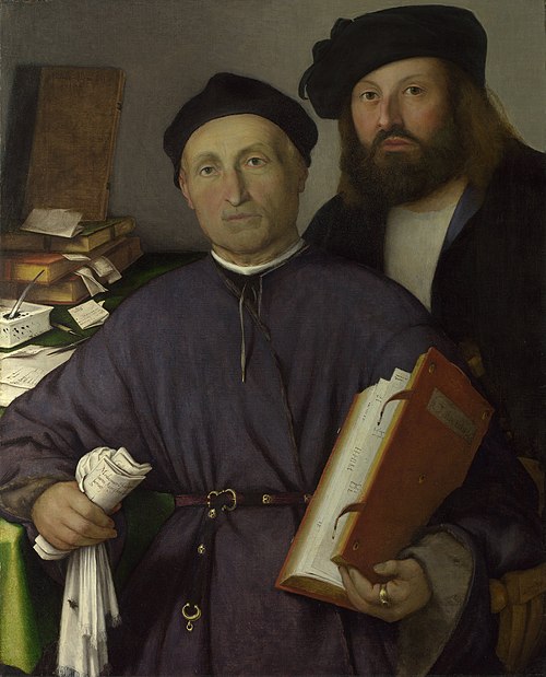 The Physician Giovanni Agostino della Torre and his Son, Niccolò, 1515, Lorenzo Lotto