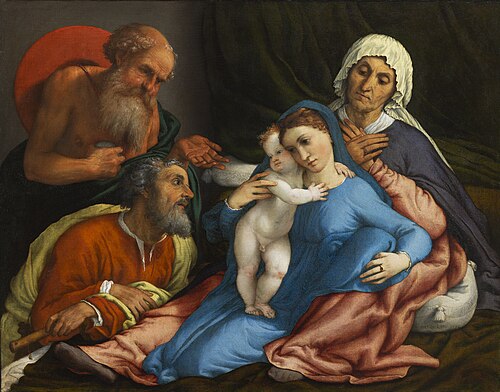Sacra Famiglia con i santi Girolamo e Anna, 1534, Lorenzo Lotto