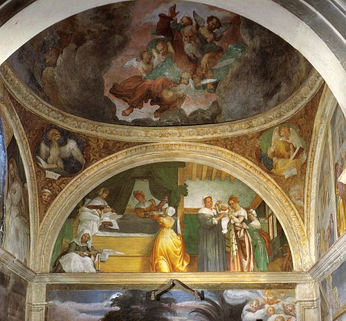 Birth of the Virgin, 1525, Lorenzo Lotto