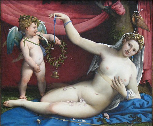 Vénus et Cupidon, 1530, Lorenzo Lotto