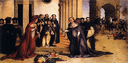 St Dominic Raises Napoleone Orsini, 1513, Lorenzo Lotto
