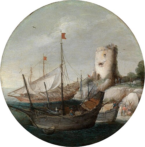 Ships landing in a port, , Goffredo Wals