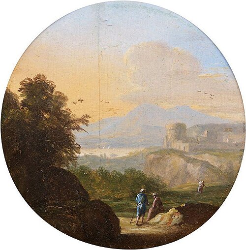 Trois Promeneurs dans un paysage, , Goffredo Wals