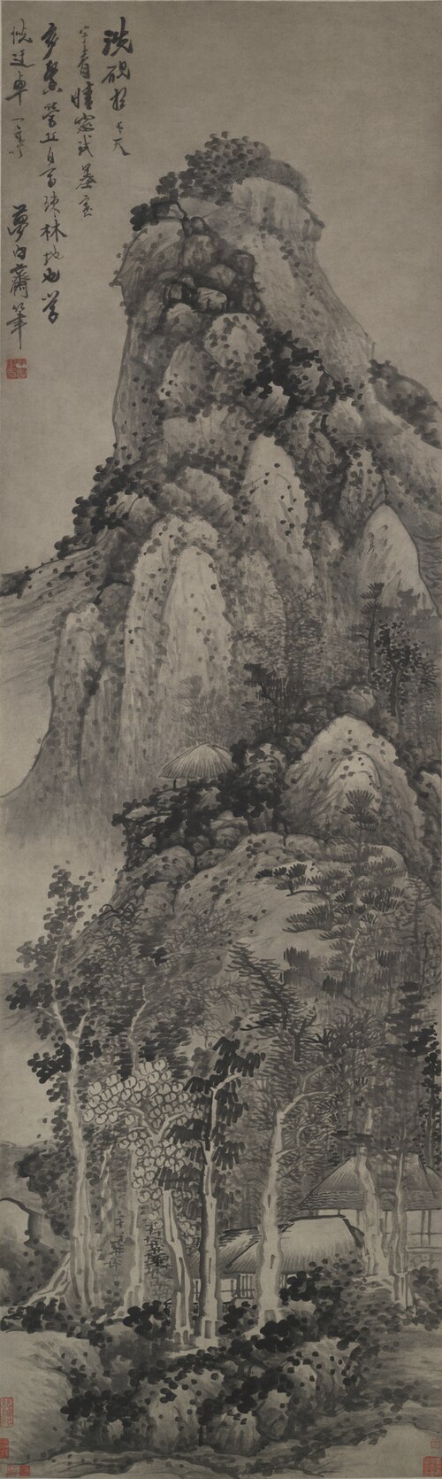 A Lofty Pavilion, 1683, Gong Xian