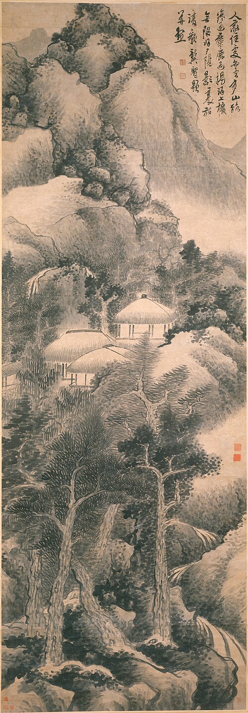 Dwelling among Mountains and Clouds, 1685, Gong Xian