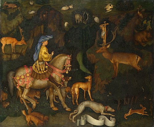 La Vision de saint Eustache, 1400, Pisanello