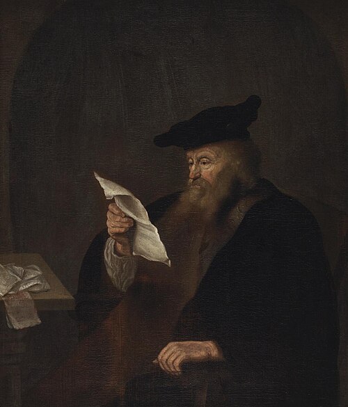 Scholar reading in study, 1680, École hollandaise