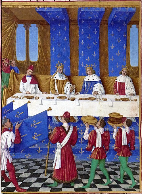 Banquet de Charles V le Sage, 1457, Jean Fouquet