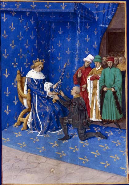 Bertrand Du Guesclin nommé connétable, 1457, Jean Fouquet