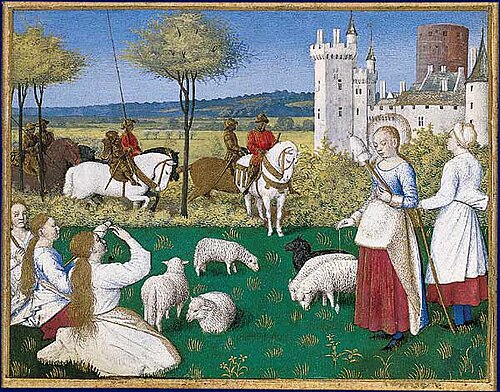 Sainte Marguerite gardant les moutons, 1453, Jean Fouquet