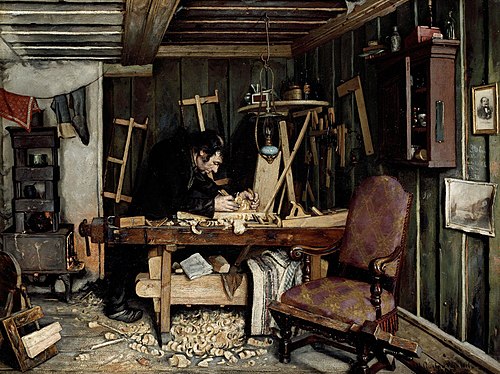 A Carpenter's Workshop, 1881, Gustav Wentzel